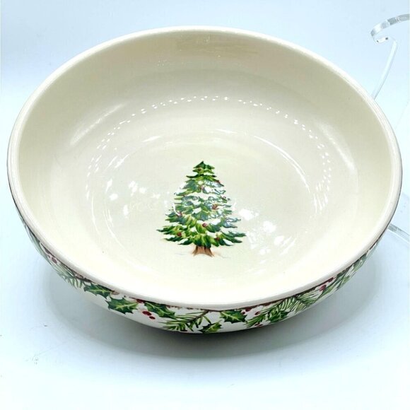 Pier 1 Winter's Wonder Holiday Christmas Ironstone Dinner Cereal Soup Bowl 8" - Picture 3 of 7